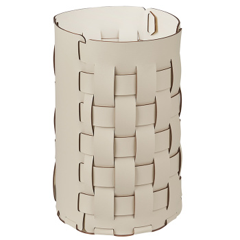 Корзина для мусора ADJ Bottega D22xH35, панна котта/белый 2035.16/10