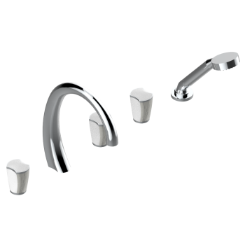 Смеситель на борт ванны THG Porcelain Blanche Decor Platine U2E-A02-1132SG хром