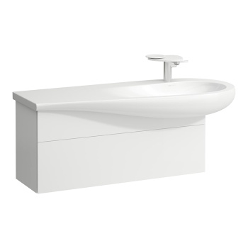 Alessi One Тумба подвесная под раковину 814974, 995х320х340мм, с 1 ящиком, цвет: белый матовый (260)