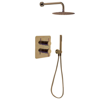 Смеситель для душа Ramonsoler Odisea встраиваемый термостатический на 2 выхода с тропическим и ручным душем K3987021CUC