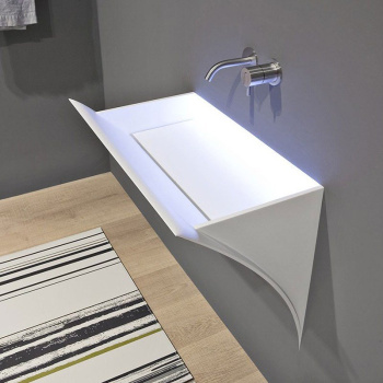 Раковина Antonio Lupi Strappo 83х48х79, без отв., встраиваемая, с Led подсветкой, белый А0002423888