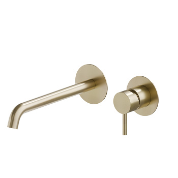 Смеситель для раковины настенный Newform X-steel 316 69630EX.59.098 золото