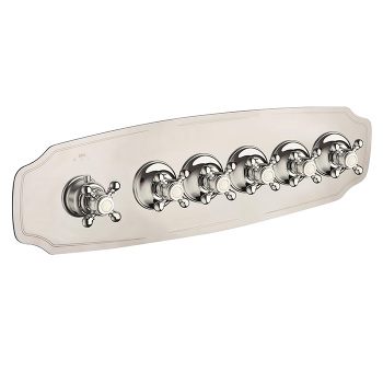 Внешняя часть горизонтальная для термостатического смесителя Carimali Colonial с 5-ю независимыми выходами хром 21054EST/O-CR