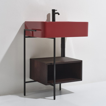 Раковина подвесная Simas Ratio RA75 RUBINO 75 см красный