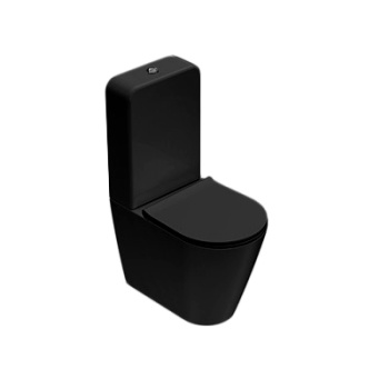 Унитаз напольный Globo Forty3 размер 58 см крепление в комплекте цвет ar (Nero opaco) FO003AR