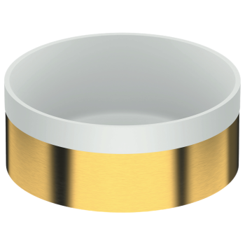 Раковина накладная 37 см Remer RB902BG золото брашированное