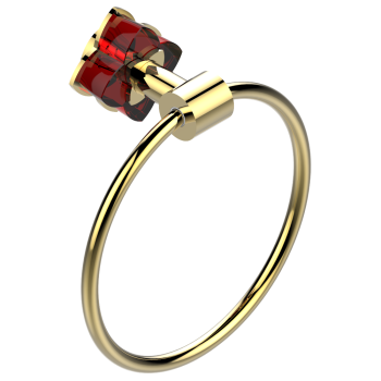 Полотенцедержатель THG Petale De Cristal Rouge U6C-F01-504N полированное золото