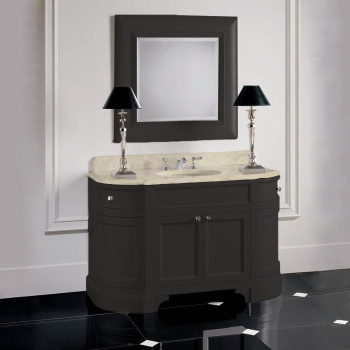 Тумба под раковину Devon&Devon Season BOTTICINO FIORITO c 1отв. 128,5х56хh84,5/94, ручки-хром DARK GREY без раковины WHITE56 EFSEASONDGBF/LS-WHITE56/CR/1F