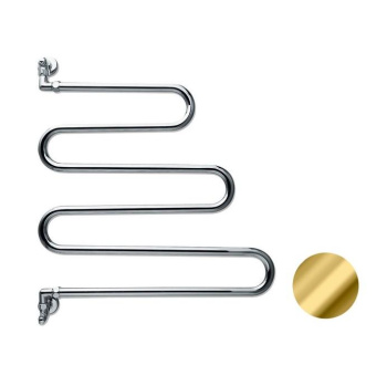 Полотенцесушитель водяной Margaroli Vento 405GO 70.5x60 золото