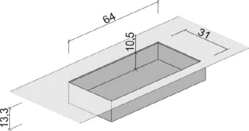 Раковина Brenta Jetta 63.5х31 см из керамогранита встраиваемая снизу (интегрированная) JET032.63