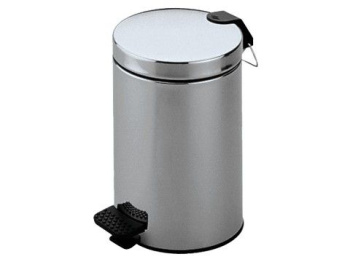 Ведро для мусора Keuco Plan 4988010000 с крышкой и педалью, 5 л, хром finish