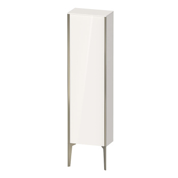 Duravit XViu Шкаф подвесной 1330x400x240мм, с 1 дверью, 3 стеклянными полками (петли справа), цвет: белый глянцевый/champagne matt