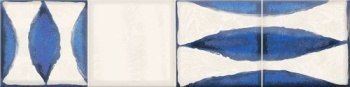 Керамическая плитка Eletto Ceramica Faenza Cobalt Flor Frise 2 15.6x63 см 586832002