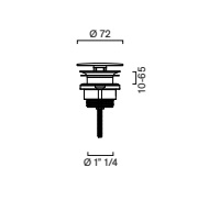 Слив для раковины 1”1/4 Catalano Accessori без перелива Oro 9050510062
