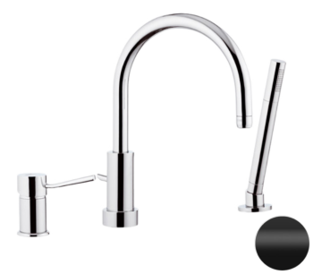 Смеситель для ванны Remer Minimal N072NO, черный матовый