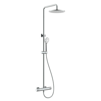 Душевой гарнитур NEMO Round термостатическая с ручным (ABS) и верхним душем (25 см) и шлангом 15 NM-9011CR