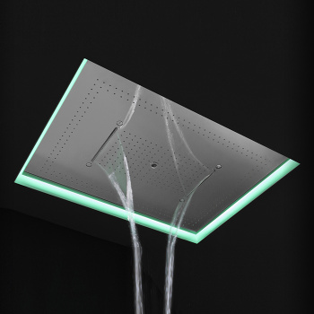 Душевая система Meteo XXL Antonio Lupi 100x75x11, с подсветкой LED, полированная сталь А0002423723