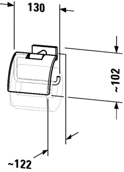 Держатель туалетной бумаги Duravit Karree 0099551000