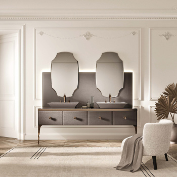 Раковина Vitage Milldue Edition Majestic NIZZA68 накладная 68х48хh12см без перелива c 3отв. керамика, белый/платина 9860.PLATINO.3