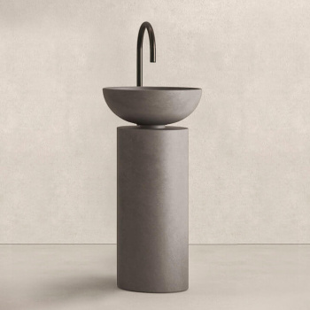 Раковина напольная Milldue Saba 45 450x900, слив в пол, без отв. под смеситель, antracite 5830.CM02