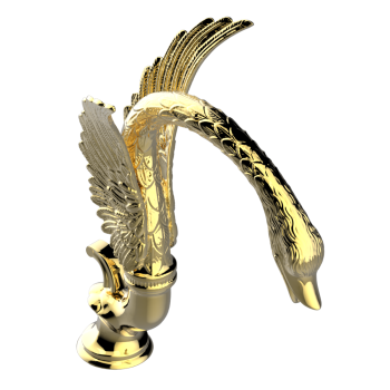 Излив для ванны с переключателем THG Cygne G31-F01-29SGI полированное золото