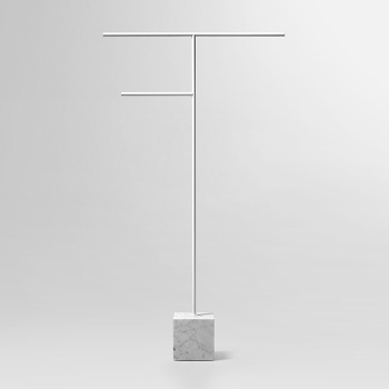 Полотенцедержатель Antonio Lupi Bivio напольный, база из мрамора Carrara satinato, Bianco opaco А0002457114