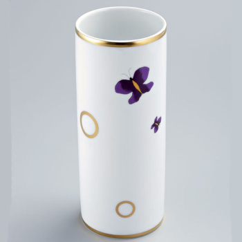 Ваза керамическая THG Capucine Mauve Decor Or A7D-A02-4609 белый