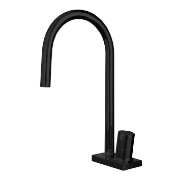 Смеситель для кухни Fima Carlo Frattini Kitchen на 1 отверстие, Fluid, чёрный матовый F7028NS
