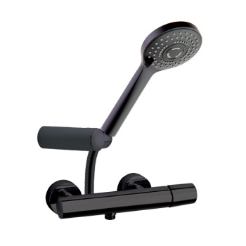 Смеситель для душа Ramonsoler Tzar с душевым комплектом чёрный 340801BTNM