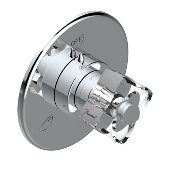 Переключатель THG Petale De Cristal Clair U6A-A02-48M2SB хром