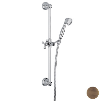 Душевая штанга с ручным душем и шлангом Fima Carlo Frattini Wellness 1500, бронза F2044BR