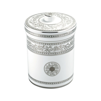 Банка керамическая с крышкой THG Marquise Blanc Decor Platine A7G-A02-4611 белый