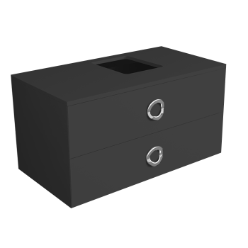 Тумба под раковину подвесная Simas Henges HEM02 nero matt 100x52 см черный