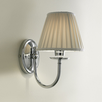 Светильник настенный с абажуром Devon&Devon Jasmine 16x23,5xh25cм IP20 фурнитура, хром DEJASMINCR