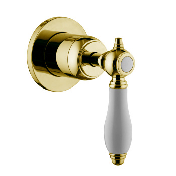 Переключатель потоков Fima Carlo Frattini Herend на 2 выхода, черные ручки, золото F5423/2CNOR