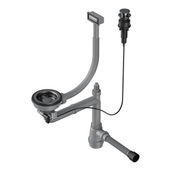 Сифон для мойки Omoikiri WK-1-A-GM вороненая сталь 4956470