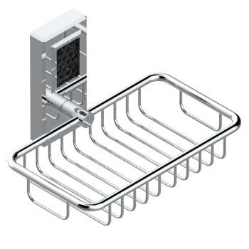 Мыльница-корзина металлическая THG Metropolis Cristal Noir A2L-A02-620 хром