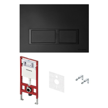 Комплект инсталляции с панелью смыва Tece Tecespring S401204 черный