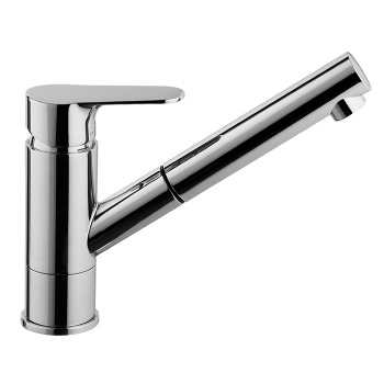 Смеситель для кухни Fima Carlo Frattini Kitchen на 1 отверстие, с выдвижной лейкой, Serie 22, хром F3838CR