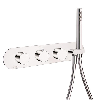 Внешняя часть Скрытый горизонтальный смеситель c держателем длядуша держателем Carimali Iltondo 5 выходов, хром 21958EST/A-CR