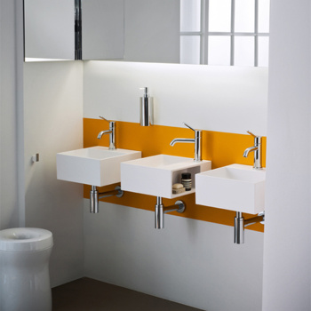 Раковина Agape Handwash 35x35x15, 1 отв., квадратная, с полочкой, белый ACER09951RZ *1