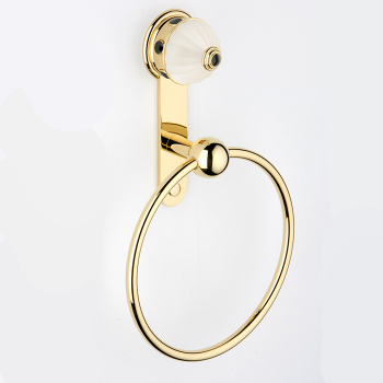 Полотенцедержатель THG Amboise Onyx Noir A1M-F01-504N полированное золото