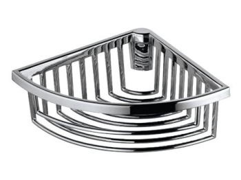 Угловая корзинка для губки Keuco 24944010100 съёмная, со скрытым креплением, глубокая, хром