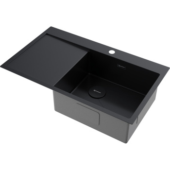 Мойка кухонная Omoikiri Akisame 86-R Side-GB графит 4997044