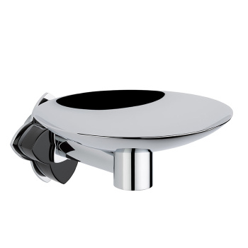 Мыльница металлическая THG Petale De Cristal Noir U6D-A02-546GM хром