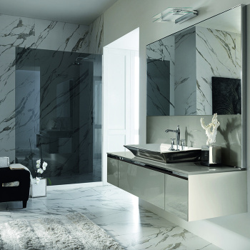 Зеркало Vitage Milldue Edition Four Seasons BELFAST 1800х1260х50, рама сталь, нижний сегмент стекло, agata 1163.1