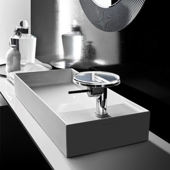 Laufen Kartell Раковина-чаша 750х350х120мм без перелива, с 1 отв. под смеситель, со скр. сливом, с покр. LLC, цвет: белый