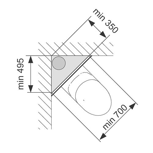 Комплект для крепления модуля в углу Tece Teceprofil 9380003