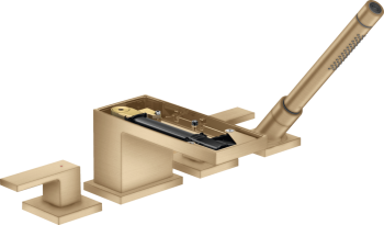 Axor MyEdition Смеситель на борт ванны., на 4 отв., с ручным душем, без панели, цвет: шлифованная бр