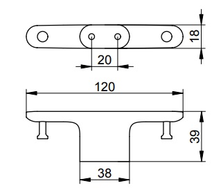 Крючок Keuco Edition 400 11515250000 двойной, латунь шлифованная